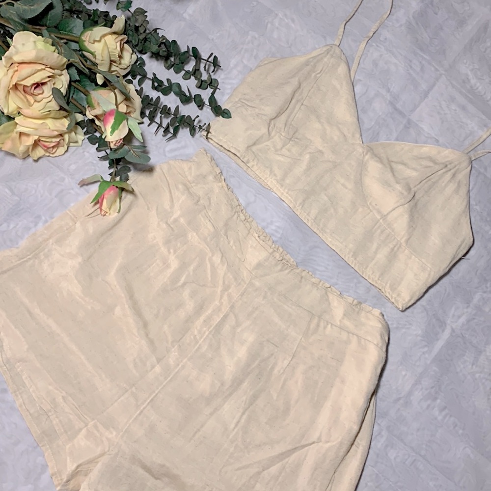 Japna Two Piece Set Tank Top & Shorts Soft Comfy Set Juniors Large